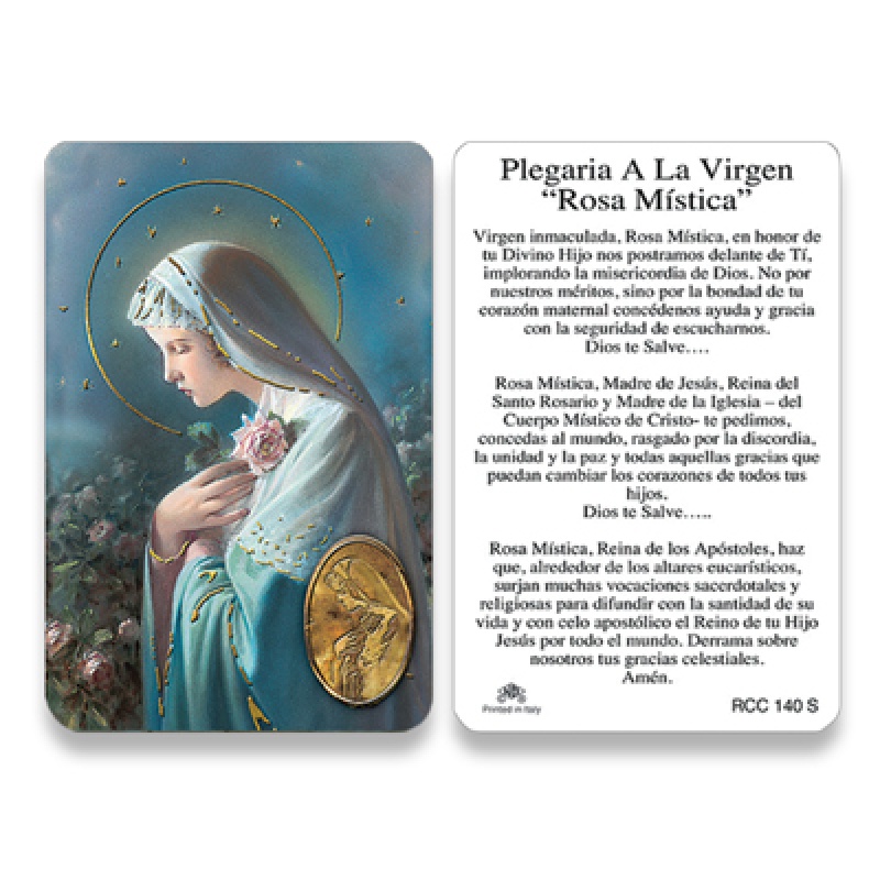 RCC MYSTICAL ROSE PRAYER CARD SPANISH 25/PKG - San Francis